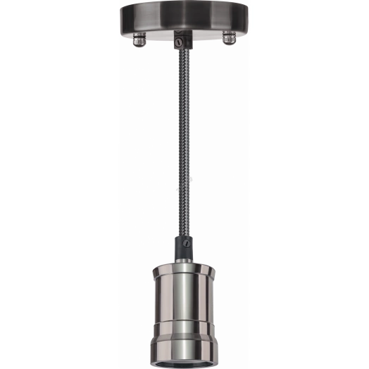 Светильник с проводом 1.5м Е27 декор черный хром (61520 NIL-SF01)