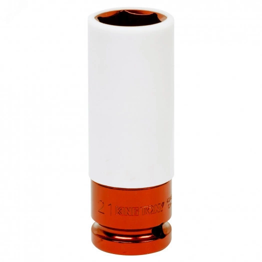 Головка торцевая ударная глубокая 1/2', 21 мм, тонкостенная, пластиковая защита (494521MX)