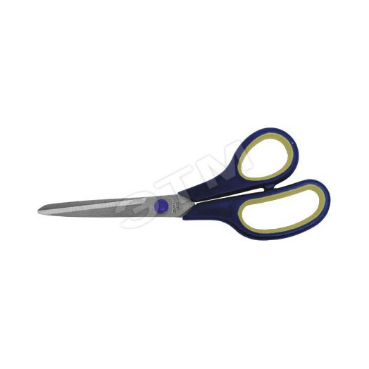 Ножницы бытовые нержавеющие, прорезиненные ручки, толщина лезвия 1.8 мм, 225 мм (67377)
