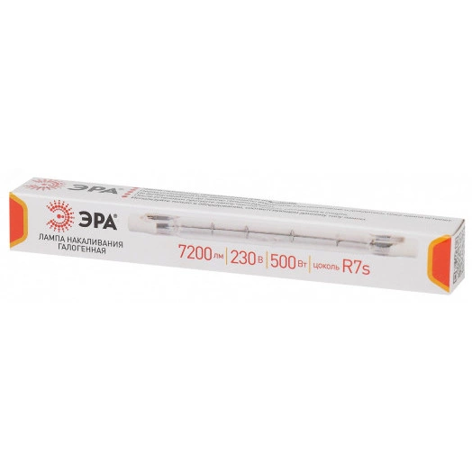 Лампа галогенная J118-500W-R7s-230V (галоген J118 500Вт нейтр R7s) (10/500/18000) (Б0048495)