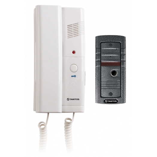 Комплект аудиодомофона вызыв панель аудиотрубка наклад или врезной монтаж (TS-203Kit)