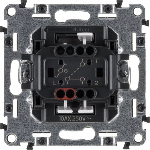 Valena ALLURE Переключатель 10АХ 250В с лицевой панелью Безвинтовые зажимы Алюминий (752906)