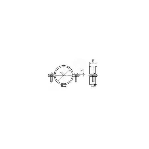 Хомут трубный усиленный ТХУ 2 1/2'' (74-80мм) M12 (Fortisflex) (67465)