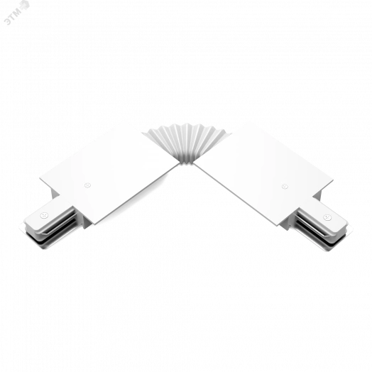 Коннектор однофазный для встраиваемых трековых шинопроводов гибкий (I) белый Track Gauss (TR142)