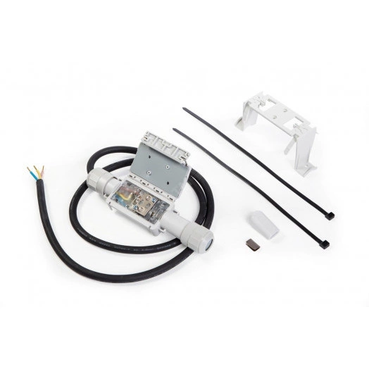 Узел подвода питания для одного греющего кабеля RayClic-CE-02, в комплекте с силовым кабелем 1,5м (3x2,5 мм2), концевой заделкой RayClic E-02 - 1шт., кронштейном RayClic SB-04 - 1шт (RayClic-CE-02)