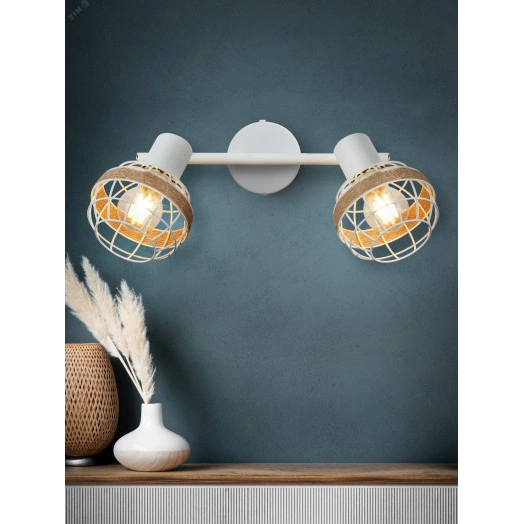 Светильник настенно-потолочный  спот Rivoli Anselma 7034-702 2 x E14 40 Вт поворотный (Б0051975)