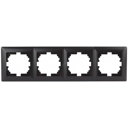 Рамка на 4 поста, СУ, Solo, антрацит, 4-504-05 (Б0043428)