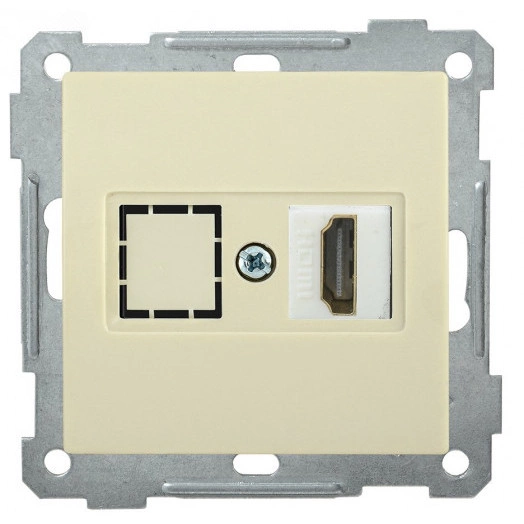 РHDMI-0-Б Розетка HDMI BOLERO кремовый IEK (EHB10-K33)
