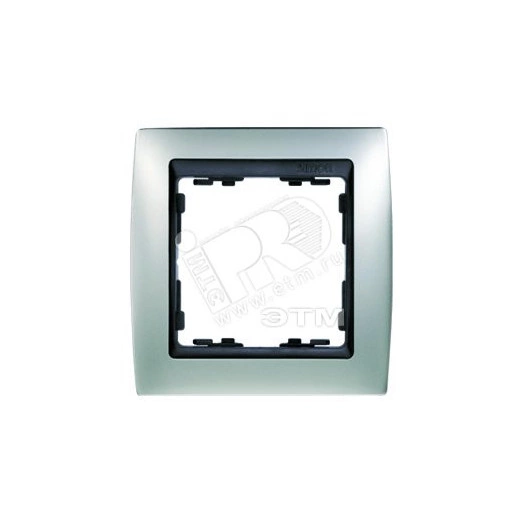 Рамка на 1 пост, S82, алюминий матовый - графит (82814-33)