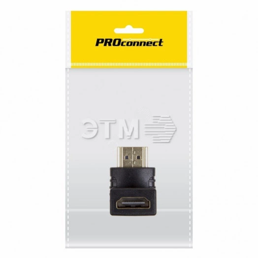 Переходник HDMI , гнездо HDMI - штекер HDMI, угловой,PROconnect (etm17-6805-7)
