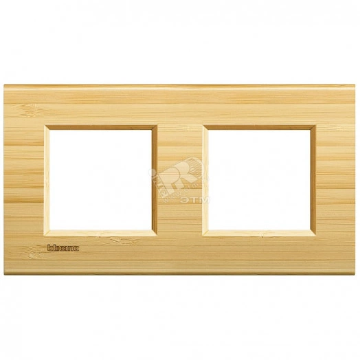 LivingLight Рамка прямоугольная 2 поста Бамбук (LNA4802M2LBA)