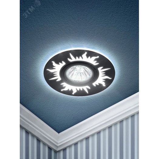 DK LD30 BK Точечные светильники ЭРА декор cо светодиодной подсветкой MR16, 220V, max 11W, черный (Б0036498)