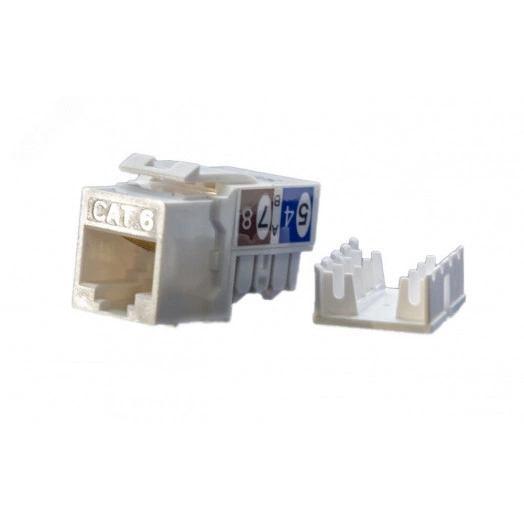 Вставка KJ9-8P8C-C6-90-WH Keystone Jack RJ-45(8P8C) категория 6 белая (KJ9-8P8C-C6-90-WH)