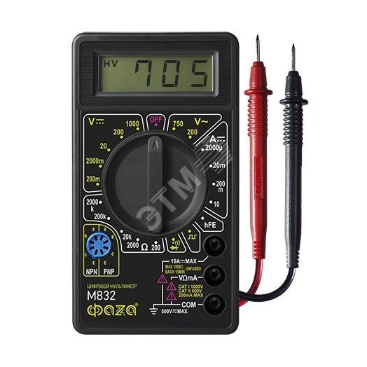 Мультиметр ФАZА цифровой M832 (4895205000414)