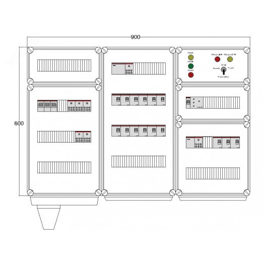 Щит управления электрообогревом DEVIBOX HR 15x2800 D316 (в комплекте с терморегулятором и датчиком температуры) (DBR093)
