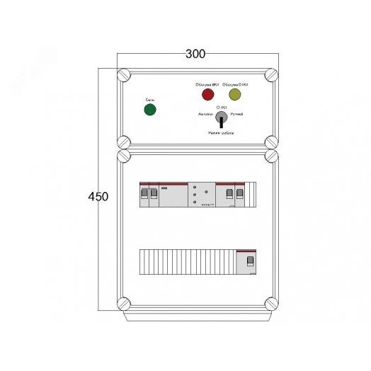 Щит управления электрообогревом DEVIbox HS 2x3400 D316 (в комплекте с терморегулятором и датчиком температуры) (DBS098)