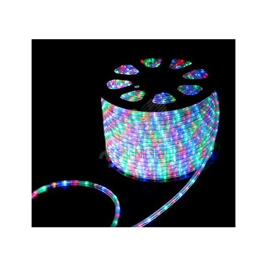 Дюралайт профессиональный светодиодный свечение с динамикой (3W) мульти (RYGB) 220В d13мм (бухта 100м) (121-329)
