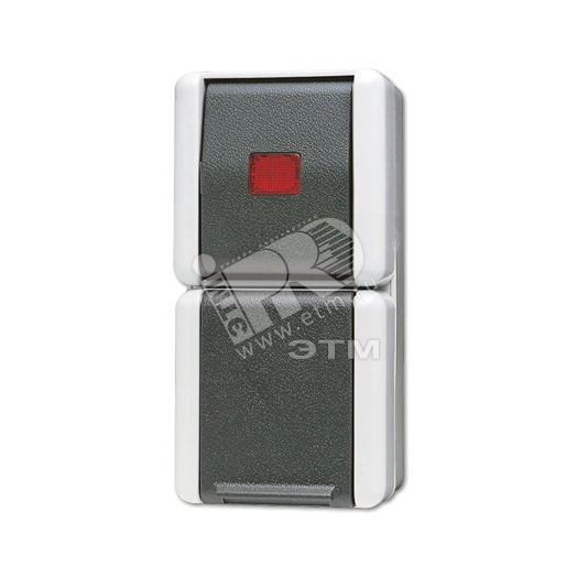 Комбинация - розетка и контрольный выключатель  для накладного монтажа IP44 (876KOW)