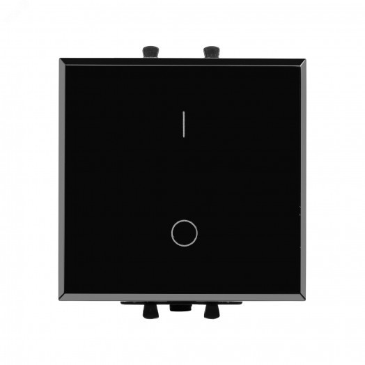 Выключатель двухполюсный одноклавишный модульный, ''Avanti'', ''Черный квадрат'', 2 модуля (4402222)