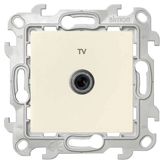 Розетка телевизионная одиночная TV СП Simon24 IP20 механизм сл. кость Simon 2450477-031