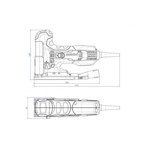 Лобзик STE 100 Quick 710Вт маятн эл-ка кейс Metabo 601100500