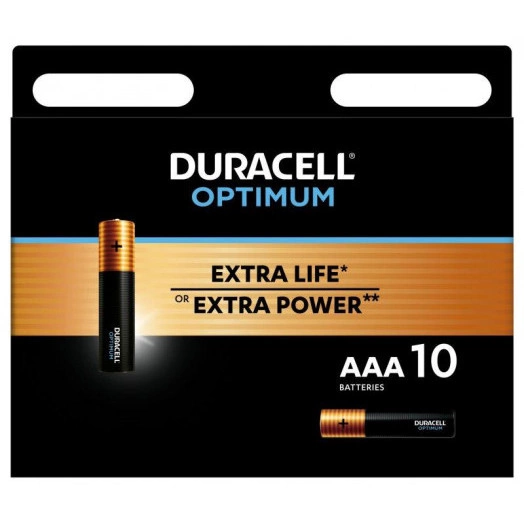 Элемент питания алкалиновый ААА 1.5В LR03-10BL Optimum 5014072 (блист.10шт) Duracell Б0056027