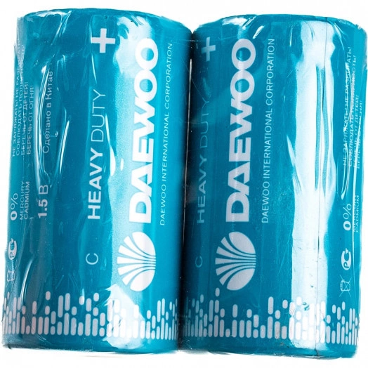 Элемент питания солевой C/R14 1.5В Heavy Duty 2021 2S (уп.2шт) DAEWOO 5029392