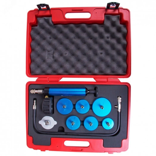 Набор для тестирования герметичности системы охлаждения кейс 9 предметов