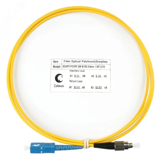 Шнур оптический simplex 1,5м SC-FC 9/125 sm  LSZH FOP(s)-9-SC-FC-1,5m