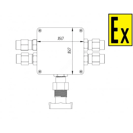Коробка коммутационная взрывозащищенная для греющего кабеля КВМК ГК 202