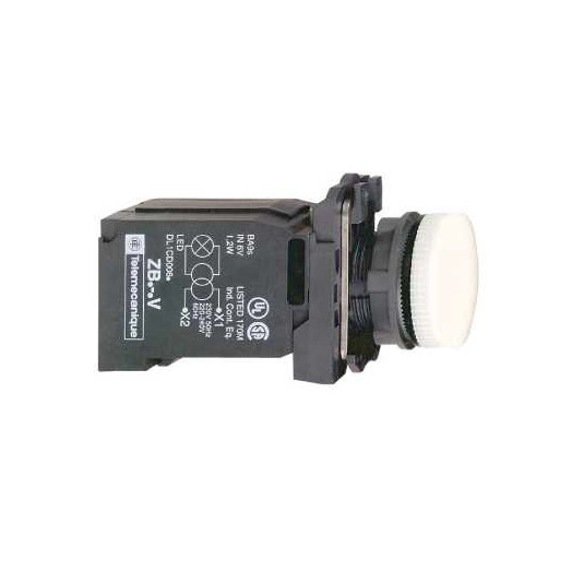 Лампа сигнальная 22мм 230В белая