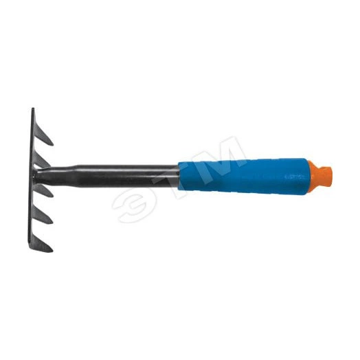 Грабельки ручные, синяя пластиковая ручка 295 мм