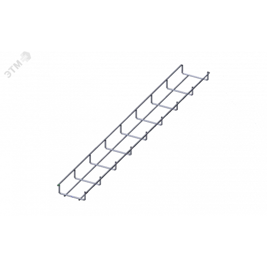 Лоток проволочный прямой усиленный диаметр проволоки 5 мм  ППУ5.100.35.3000.10.6