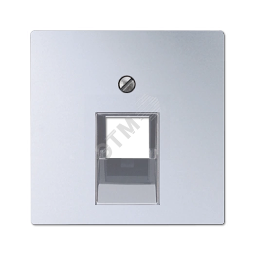 Накладка 1-ой телефонной/компютерной розетки  IAE/UAE (1 x 8-пол.)   Серия A500  Материал- дуропласт  Цвет- алюминий