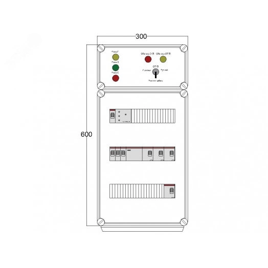 Щит управления электрообогревом DEVIBOX HR 4x4400 D316 (в комплекте с терморегулятором и датчиком температуры)