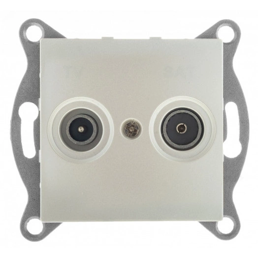 Bravo Розетка TV+ SAT, оконечная, скрытая установка.  жемчуг