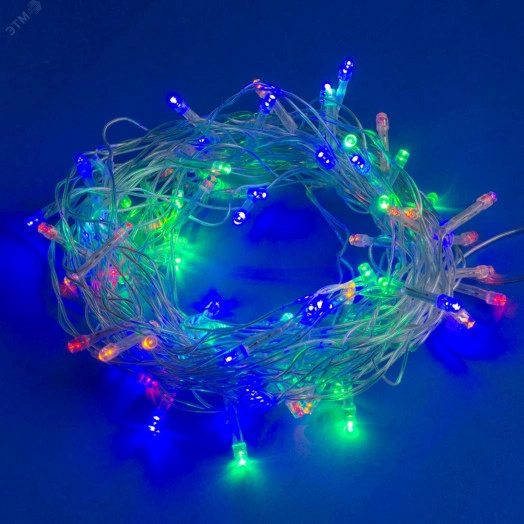 Гирлянда светодиодная 10м 90 светодиодов Разноцветный свет Провод прозрачный ULD-S1000-090/STA MULTI IP20