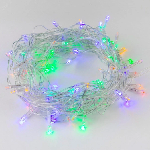 Гирлянда светодиодная 10м 90 светодиодов Разноцветный свет Провод прозрачный ULD-S1000-090/STA MULTI IP20