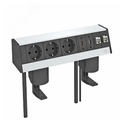 Укомплектованный настольный бокс DB (алюминий, серебристый)