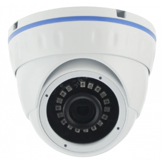 Видеокамера AHD/TVI/CVI 2.4Мп купольная с ИК-подсветкой до 20м (2.8мм)
