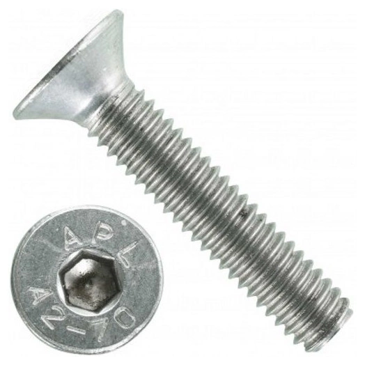 Винт потай/гл внутр/шестигр. ISO 10642 [DIN 7991] А2 M 4X10 (500)