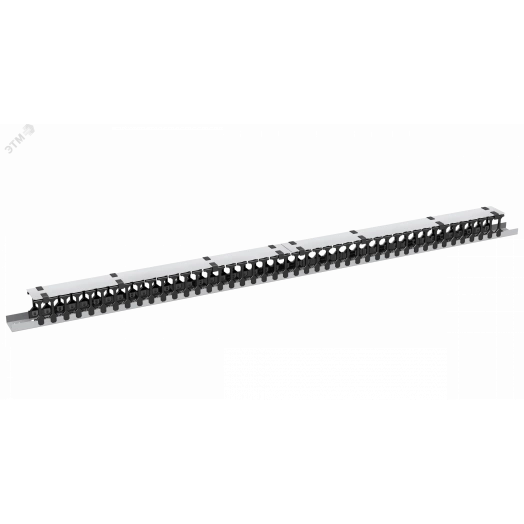 Органайзер кабельный вертикальный, 47U, для шкафов серий TFR-R, TFI-R и TFA, Ш97хГ110мм, металлический, с пластиковыми пальцами, с крепежом, цвет серый