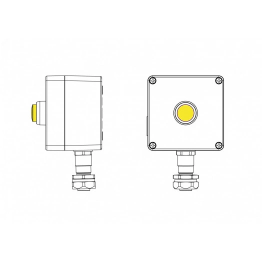 Взрывозащищенный пост управления из алюминияCPE-A-12-(1xLY(250))-1xKAEPM2MHK-20(C)1Ex d e IIC Т5 Gb / Ex tb IIIC T95°C Db IP66