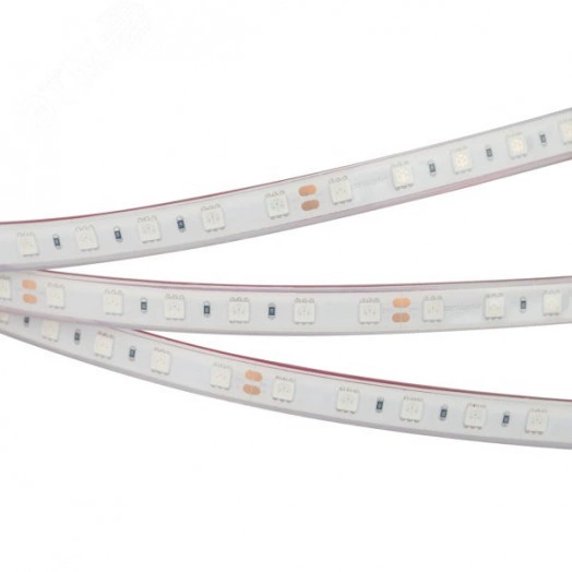 Лента RTW 2-5000PGS 24V Yellow 2x (5060, 300 LED, LUX) (Arlight, 14.4 Вт/м, IP67)