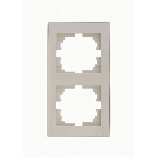 Рамка RAIN 2-ая вертикальная крем с боковой вставкой