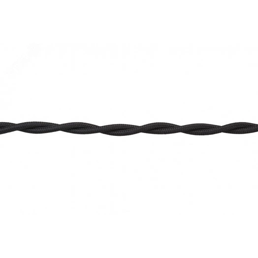 Ретро провод 2х0,75 Черный (матовый) 20м