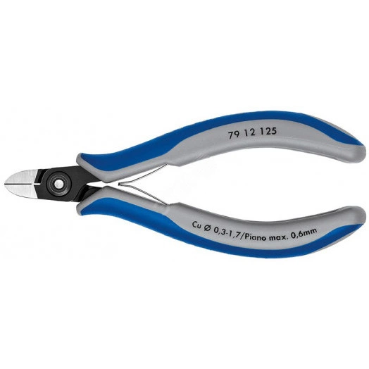 Прецизионные кусачки боковые для электроники вороненые 125 mm KN-7912125