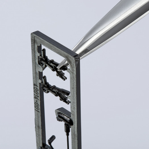Пинцет захватный прецизионный гладкие скругленные губки 2 мм L-125 мм антимагнитный кислотостойкий нержавеющая хромоникелевая сталь KN-928418