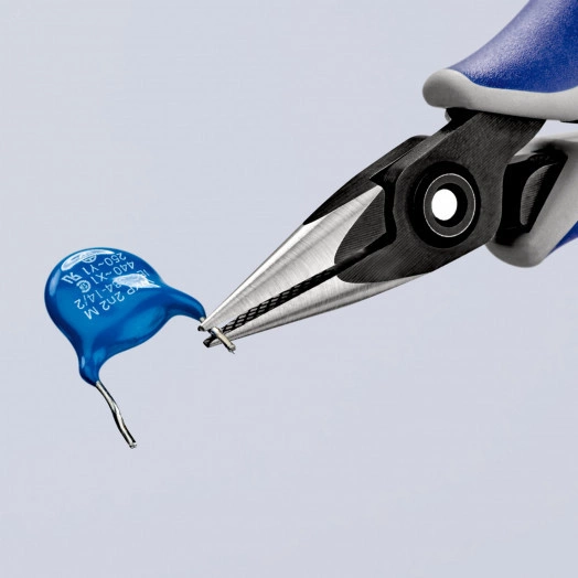 Прецизионные плоскогубцы захватные для электроники вороненые 130 mm KN-3452130