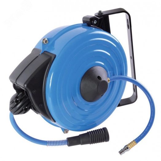 Шланг на автоматической катушке, полиуретановый 8х12 мм, 10 м, резьба 1/4'